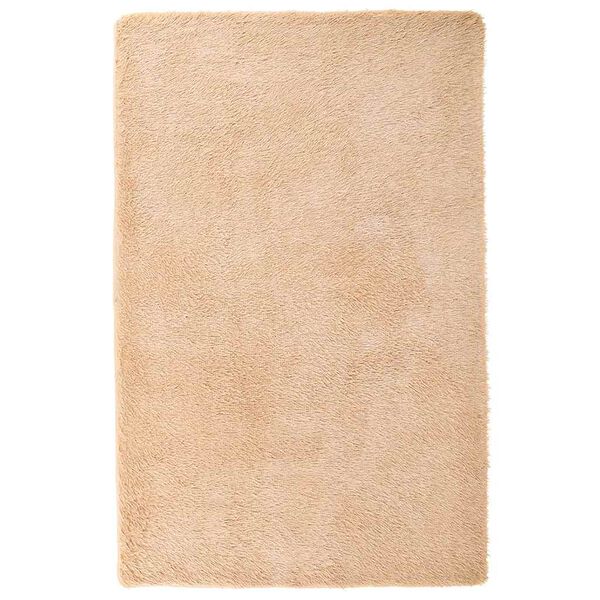 vidaXL Tapis Shaggy &agrave; poils longs NAVARRA beige 130x200 cm polyester