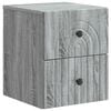 vidaXL Cabinet de chevet mural Sonoma gris 33 x 34,5 x 40 cm