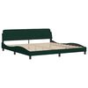 vidaXL Lit avec matelas Hanko vert fonc&eacute; 200x200 cm velours