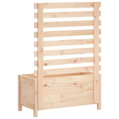 vidaXL Jardinière avec support 79x39,5x114 cm bois de pin massif