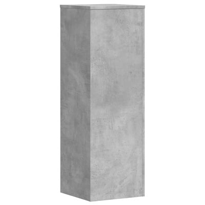 vidaXL Support pour plantes gris béton 33x33x100 cm bois d'ingénierie