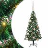 vidaXL Sapin de No&euml;l artificiel pr&eacute;-&eacute;clair&eacute; Vert 120 cm PVC et m&eacute;tal