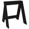 vidaXL Tabourets lot de 2 noir 40x40x45 cm bois massif de pin