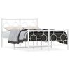 vidaXL Cadre de lit m&eacute;tal sans matelas et pied de lit blanc 120x190 cm