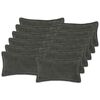 vidaXL Housse de coussin 12 pc HOUTEN Gris fonc&eacute; 40 x 80 cm Boucl&eacute;