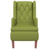 vidaXL Fauteuil avec tabouret Vert clair Velours