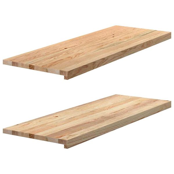 vidaXL Appuis de fen&ecirc;tre 2 pcs non trait&eacute; 110x40x2cm bois ch&ecirc;ne massif