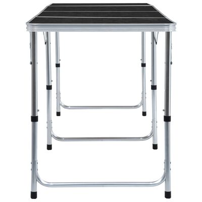 vidaXL Table pliable de camping Gris Aluminium 240x60 cm