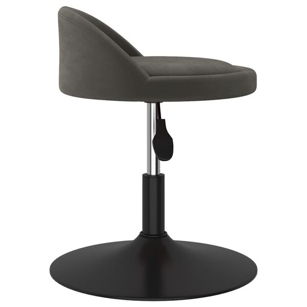 vidaXL Tabouret de bar Gris fonc&eacute; Velours