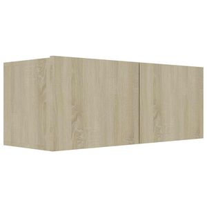 vidaXL Meuble TV Ch&ecirc;ne sonoma 80x30x30 cm Bois d&rsquo;ing&eacute;nierie