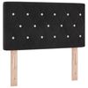 vidaXL T&ecirc;te de lit Noir 80 cm Velours