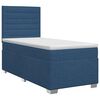 vidaXL Lit boxspring avec matelas Bleu 90 x 190 cm Tissu