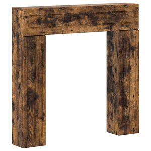 vidaXL Cadre de chemin&eacute;e Ch&ecirc;ne fum&eacute; 102 x 18 x 100,5 cm