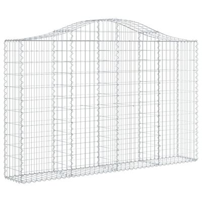 vidaXL Paniers à gabions arqués 6 pcs 200x30x120/140 cm Fer galvanisé