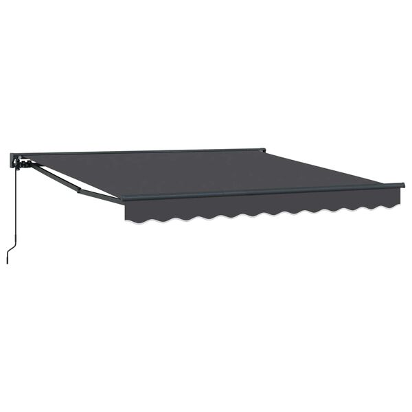 vidaXL Auvent R&eacute;tractable Anthracite 350 x 250 cm Polyester et m&eacute;tal