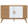 vidaXL Buffet OLDEN blanc et marron 114x43x73,5 cm bois massif de pin