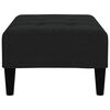 vidaXL Canap&eacute;-lit &agrave; 2 places avec tabouret Noir Tissu microfibre