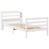 vidaXL Cadre de lit avec t&ecirc;te de lit sans matelas blanc 100x200 cm