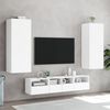 vidaXL Unit&eacute;s murales TV 5 pcs blanc bois d'ing&eacute;nierie