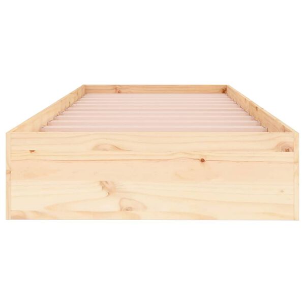 vidaXL Cadre de lit sans matelas bois massif 75x190 cm