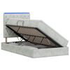 vidaXL Lit de rangement LED avec matelas Gris clair 120 x 200 cm