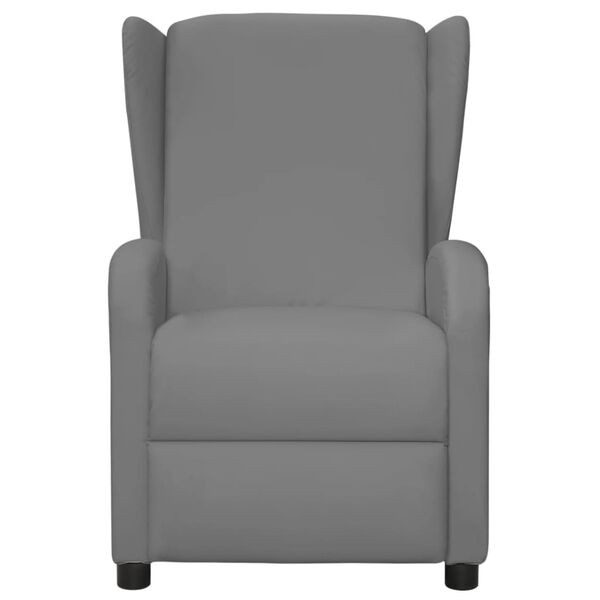 vidaXL Fauteuil de massage électrique à oreilles Gris Similicuir
