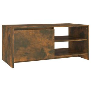 vidaXL Table basse Ch&ecirc;ne fum&eacute; 102x50x45 cm Bois d'ing&eacute;nierie