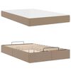 vidaXL Cadre de lit avec matelas avec matelas 2 pcs Tan PVC
