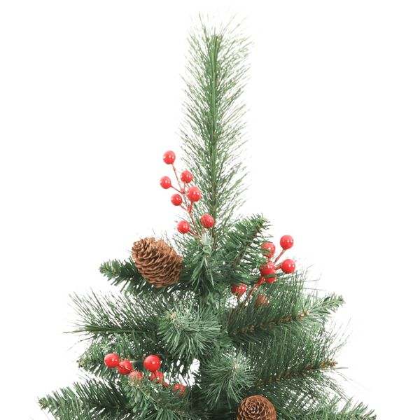 vidaXL Sapin de No&euml;l artificiel avec pommes de pin et baies 210 cm