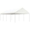 vidaXL Belv&eacute;d&egrave;re avec toit blanc 8,92x4,08x3,22 m poly&eacute;thyl&egrave;ne