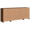 vidaXL Buffet avec lumi&egrave;res LED ch&ecirc;ne marron 163x37x67 cm