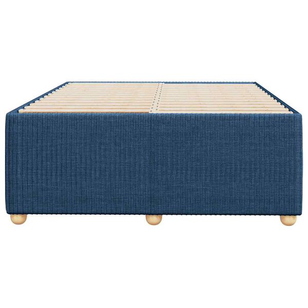 vidaXL Cadre de lit sans matelas bleu 120x190 cm tissu