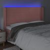 vidaXL T&ecirc;te de lit &agrave; LED Rose 163x16x118/128 cm Velours