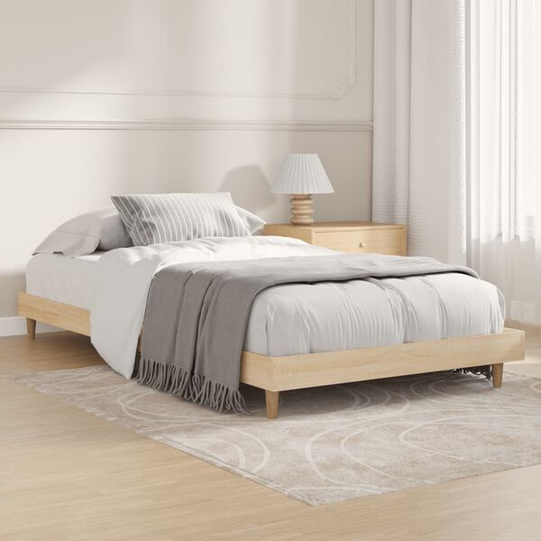 vidaXL Cadre de lit sans matelas chêne sonoma 90x190 cm