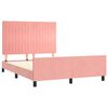 vidaXL Cadre de lit sans matelas rose 140x190 cm velours