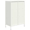 vidaXL Buffet haut blanc 68x39x103,5 cm acier