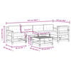 vidaXL Salon de jardin 6 pcs avec coussins blanc bois massif