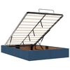 vidaXL Cadre de lit ottoman avec matelas bleu 120x200 cm tissu