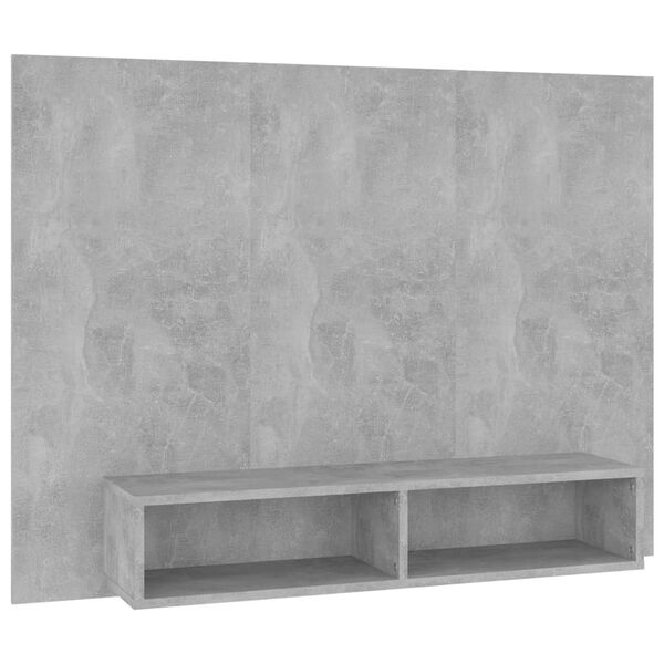 vidaXL Meuble TV mural Gris b&eacute;ton 120x23,5x90 cm Bois d&rsquo;ing&eacute;nierie