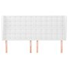vidaXL T&ecirc;te de lit avec oreilles Blanc 163x23x118/128 cm Similicuir