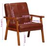 vidaXL Fauteuil marron cuir v&eacute;ritable