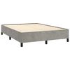 vidaXL Sommier &agrave; lattes de lit et matelas Gris clair 140x190cm Velours