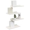 vidaXL &Eacute;tag&egrave;re flottante 4 pcs Blanc 40 x 18 x 2,5 cm Acier