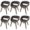 vidaXL Chaises &agrave; manger lot de 6 marron similicuir