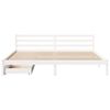vidaXL Cadre de lit sans matelas blanc 200x200 cm bois massif de pin