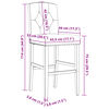 vidaXL Chaises de bar lot de 2 bois massif d'h&eacute;v&eacute;a et tissu
