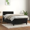 vidaXL Sommier &agrave; lattes de lit avec matelas Noir 90x200 cm Velours
