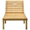 vidaXL Chaise longue de jardin avec table Bois de pin imprégné