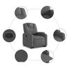 vidaXL Fauteuil inclinable Gris fonc&eacute; Tissu