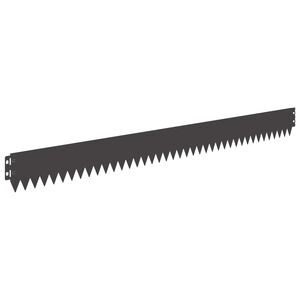 vidaXL Bordure de Pelouse 50 pc 103 x 10 cm Acier Noir
